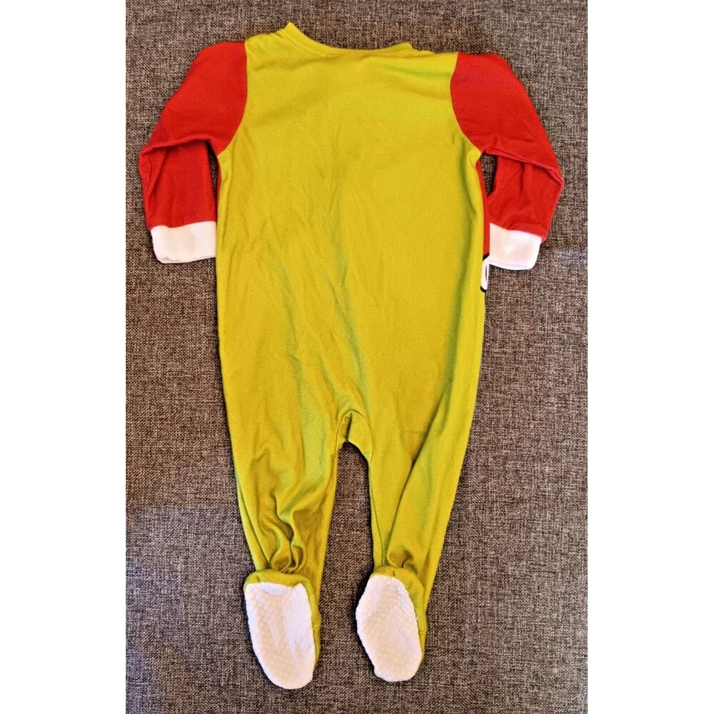pajamas 12 Months Dr Suess Grinch Stole Christmas sleeper Holiday Footed